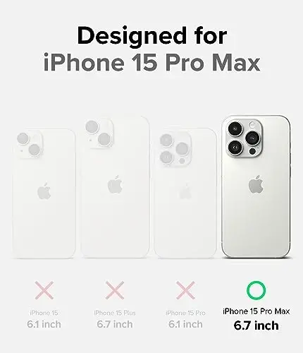 Ringke Onyx for iPhone 15 Pro Max Case, [Compatible with MagSafe] Oil & Dirt Resistant, Individual Lens Covers for Cameras, Non-Slip Enhanced Grip Lightweight Cover - Magnetic Dark Green - 2