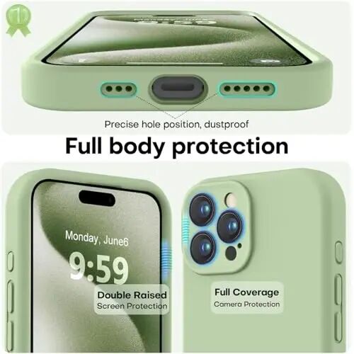 iPhone 15 Pro Max için Tasarlanmış AŞK 3000 Kılıfı, [Yumuşak Çizilmez Mikrofiber Astar] ile Birinci Sınıf Silikon, Erkek Kadın Kız Çocukları için Darbeye Dayanıklı Koruyucu Telefon Kılıfı 6,7