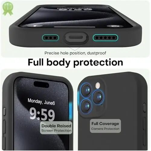 iPhone 15 Pro Max için Tasarlanmış AŞK 3000 Kılıfı, [Yumuşak Çizilmez Mikrofiber Astar] ile Premium Silikon Darbeye Dayanıklı Koruyucu Telefon Kılıfı Erkekler Kadınlar Kızlar için 6,7