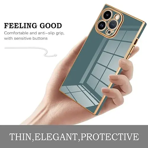 iPhone 15 Pro Max ile Uyumlu KANGHAR Kılıf, Lüks Sevimli Kaplama Tasarımlı Kılıf, Tam Gövde Çizilmez Darbeye Dayanıklı Tampon Koruyucu Kapak, iPhone 15 Pro Max 6.7 İnç için - 4