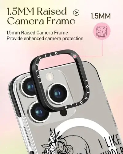 iPhone 15 Pro Max Kadın Kılıfı için Lotadilo - Sevimli Kawaii Tasarımlı Kızlar Magsafe Manyetik Yüzük Tutucu Standlı Kurukafa İskelet Telefon Kılıfları Estetik Kız TPU Funda 15 Pro Max için - 11