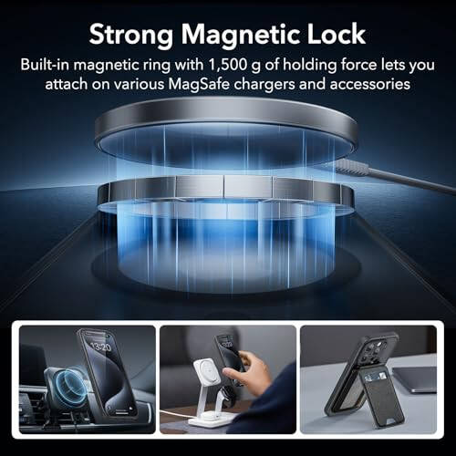 ESR for iPhone 15 Pro Max Case Set, Translucent Matte Case with Screen Protector, Compatible with MagSafe, Military-Grade Protection, Classic Series, Frosted Black - 3