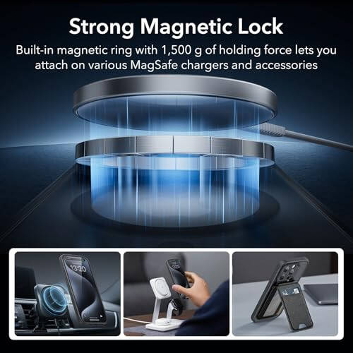ESR for iPhone 15 Pro Max Case, Translucent Matte Case, Compatible with MagSafe, Military-Grade Protection, Classic Series, Frosted Black - 4
