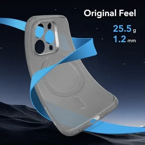 ESR for iPhone 15 Pro Max Case, Compatible with MagSafe, Military-Grade Protection, Resists Yellowing and Scratches, Magnetic Phone Case for iPhone 15 Pro Max, Zero Series, Frosted Grey | Compatible with MagSafe, Slim, Military-Grade Drop Protection, - 3