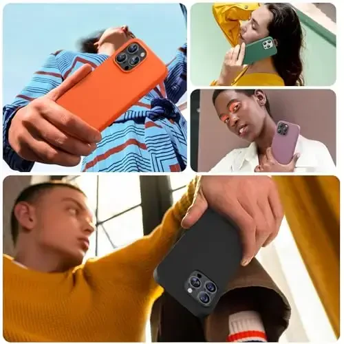 Miracase for iPhone 15 Pro Max Case, [with 2X Screen Protectors], Compatible with MagSafe, Liquid Silicone Case Shockproof Drop Protection Phone Case for 15 Pro Max, Black Magnetic - 7