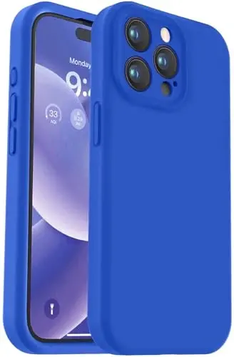 Vooii Compatible with iPhone 15 Pro Max Case, Upgraded Premium Silicone, [Camera Protection] [Soft Anti-Scratch Microfiber Lining] Shockproof Phone Case for iPhone 15 Pro Max 6.7 inch - Klein Blue - 1