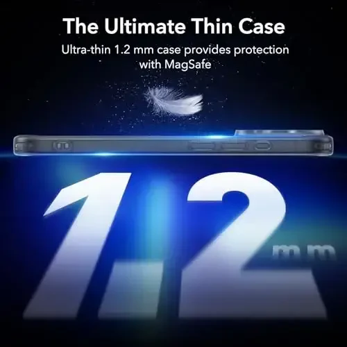 iPhone 15 Pro uchun ESR g'ilofi, MagSafe bilan mos, harbiy darajadagi himoya, sarg'ayish va chizilishga chidamli, iPhone 15 Pro uchun magnit telefon g'ilofi, Zero seriyasi, muzli qora - 2