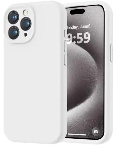 iPhone 15 Pro uchun LOVE 3000 g'ilofi, Premium silikon, [Yumshoq chizishga qarshi mikrofiber astar] Zarbalarga chidamli himoya telefon g'ilofi erkaklar ayollar qizlar uchun 6.1