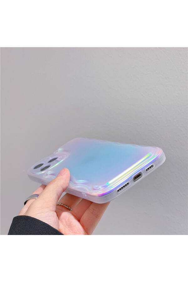 Iphone 15 Promax Compatible Zigzag Wavy Holographic Puff Case - 8