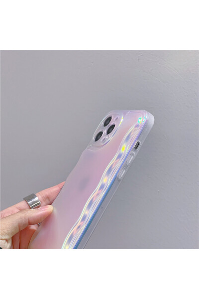 Iphone 15 Promax Compatible Zigzag Wavy Holographic Puff Case - 9