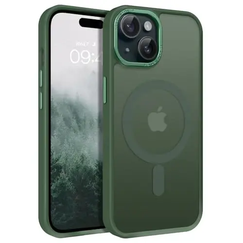 iPhone 15 uchun BENTOBEN gʻilofi, iPhone15 telefon gʻilofi MagSafe bilan mos, yarim shaffof mat magnit qopqoq zarbga chidamli ayollar qizlar himoya chiroyli gʻilof iPhone 15 6.1