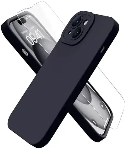 iPhone 15 uchun ekran himoyachili magnitli g'ilof - Simsiz zaryadlashga mos - Yangilangan kamera himoyasi - iPhone 15 6.1
