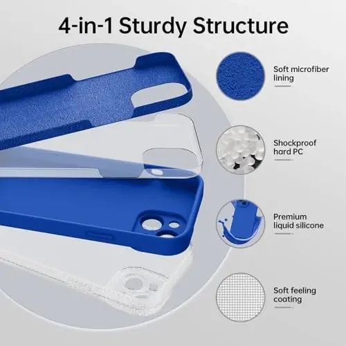 iPhone 15 uchun ekran himoyachisi bilan magnitli g'ilof - Simsiz zaryadlashga mos - Takomillashtirilgan kamera himoyasi - iPhone 15 6.1