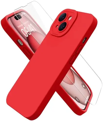 iPhone 15 uchun ekran himoyachisi bilan magnitli g'ilof - Simsiz zaryadlashga mos - Yaxshilangan kamera himoyasi - iPhone 15 6.1