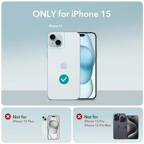 iPhone 15 uchun ESR g‘ilofi, MagSafe silikon g‘ilof, stendli, harbiy darajadagi himoya, o‘rnatilgan kamera stendi, iPhone 15 uchun magnitli telefon g‘ilofi, Cloud Series, Light Tan - 2