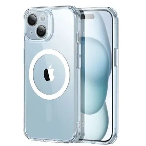 iPhone 15 uchun ESR g'ilofi, Yarim shaffof mat g'ilof, MagSafe bilan mos, Harbiy darajadagi himoya, Klassik seriya, Och ko'k - 1