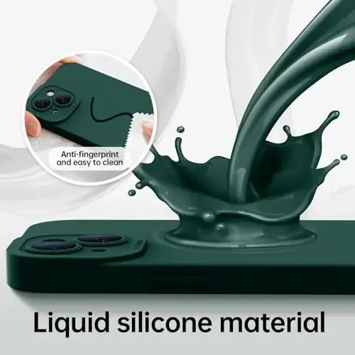 iPhone 15 uchun magnitli g'ilof, ekran himoyachisi bilan - Simsiz quvvatlashga mos - Kamerani yaxshilangan himoya - iPhone 15 6.1