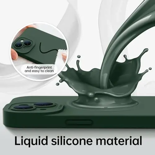 iPhone 15 uchun magnitli g'ilof, ekran himoyachisi bilan - Simsiz zaryadlashga mos - Kamera himoyasi yangilandi - iPhone 15 6.1
