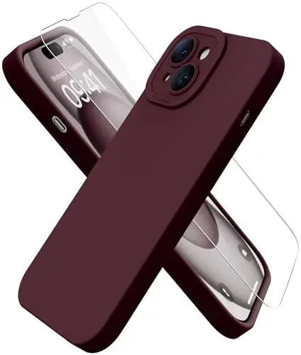 iPhone 15 uchun magnitli g'ilof, ekran himoyachisi bilan - simsiz zaryadlashga mos - takomillashtirilgan kamera himoyasi - iPhone 15 6.1