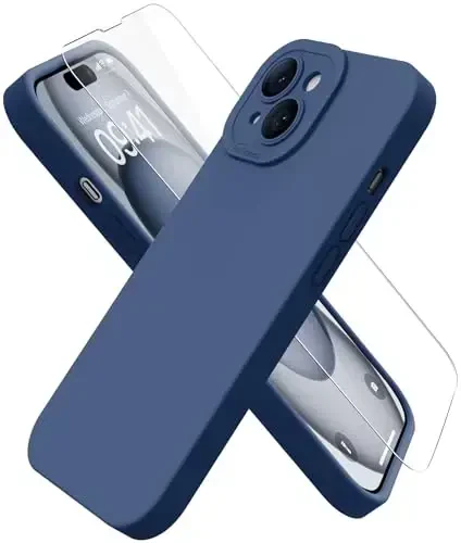 iPhone 15 uchun magnitli g'ilof, ekran himoyachisi bilan - Simsiz zaryadlashga mos - Takomillashtirilgan kamera himoyasi - iPhone 15 6.1