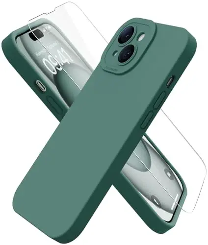 iPhone 15 uchun magnitli g'ilof ekran himoyachisi bilan - Simsiz zaryadlashga mos - Takomillashtirilgan kamera himoyasi - iPhone 15 6.1