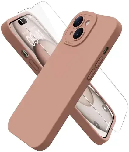 iPhone 15 uchun magnitli g'ilof, ekran himoyachisi bilan - Simsiz zaryadlashga mos - Yaxshilangan kamera himoyasi - iPhone 15 6.1