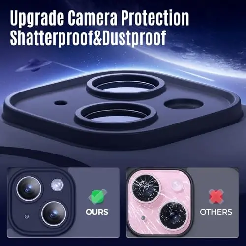 iPhone 15 uchun Symcele dizayni, MagSafe bilan mos, X2 maxfiylik ekran himoyachilari bilan, [Kamera himoyasi] [15FT harbiy tomchi himoyasi] zarbga chidamli telefon qutisi, 6.1