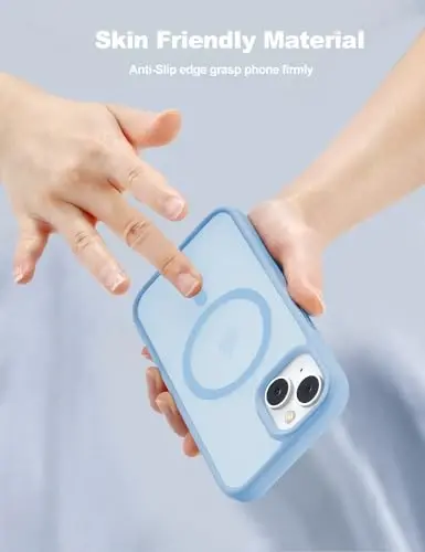 iPhone 15 uchun Tigowos magnitli g‘ilofi MagSafe’ga mos keladi, 15FT balandlikdan tushganda zararga chidamli, sarg‘aymaydigan, yuqori mustahkamlikka ega zarbani yutuvchi orqa qopqoq iPhone 15 telefon g‘iloflariga mos keladi 6.1