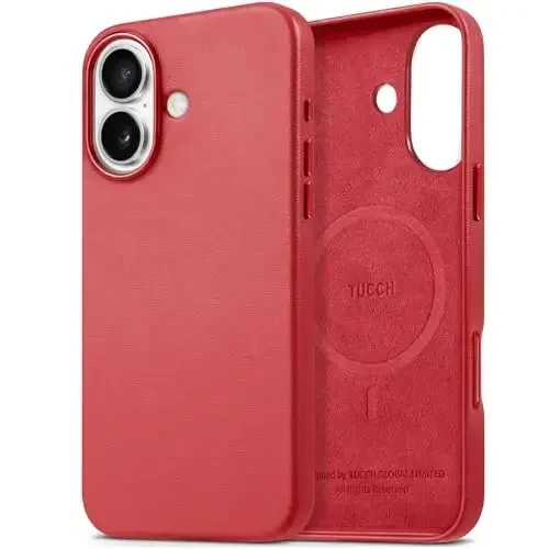 TUCCH PU Leather Case for iPhone 16 (6.1
