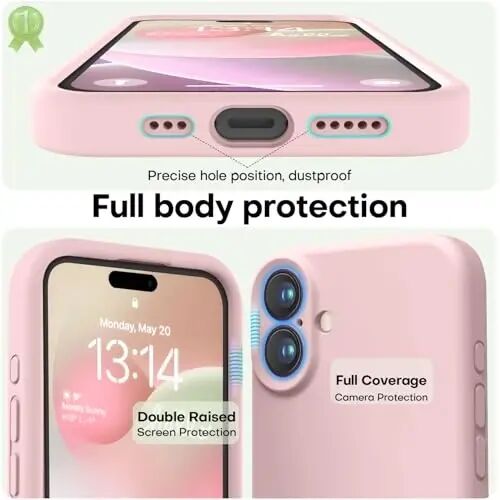 IPHONE 16 için AŞK 3000 Tasarımı Kılıfı, Birinci Sınıf Silikon, [Yumuşak Çizilmez Mikrofiber Astarlı] Darbeye Dayanıklı Koruyucu Telefon Kılıfı Erkekler Kadınlar Kızlar için 6.1