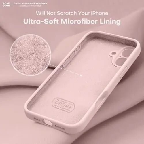 IPHONE 16 için AŞK 3000 Tasarımı Kılıfı, Birinci Sınıf Silikon, [Yumuşak Çizilmez Mikrofiber Astarlı] Darbeye Dayanıklı Koruyucu Telefon Kılıfı Erkekler Kadınlar Kızlar için 6.1
