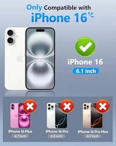 iPhone 16 için ATATOO Kılıfı, Dahili Kart Tutucu (3-5 Kart Saklar) ve Sürgülü Kamera Koruyucu, Askeri Sınıf Koruma, Kadınlar için Sevimli Silikon Cüzdan Kılıfı iPhone 16 2024, Sıcak Pembe - 2