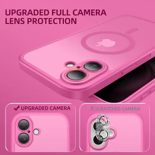 BERFY for iPhone 16 Case, Compatible with MagSafe, Built-in Privacy Screen Protector and Camera Protection, Anti-Spy Full Body Shockproof Matte Phone Case for 16 6.1