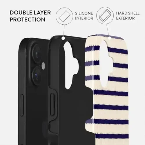 BURGA Phone Case for iPhone 16 - Cute, Trendy, Aesthetic, Pattern Phone Cover, Hard Shell Protection - fits Apple iPhone 16 Case for Women and Men - 2