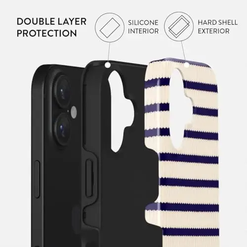 BURGA Phone Case for iPhone 16 - Cute, Trendy, Aesthetic, Pattern Phone Cover, Hard Shell Protection - fits Apple iPhone 16 Case for Women and Men - BURGA (1)
