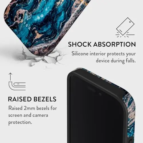 BURGA Phone Case for iPhone 16 - Cute, Trendy, Aesthetic, Pattern Phone Cover, Hard Shell Protection - fits Apple iPhone 16 Case for Women and Men - 4