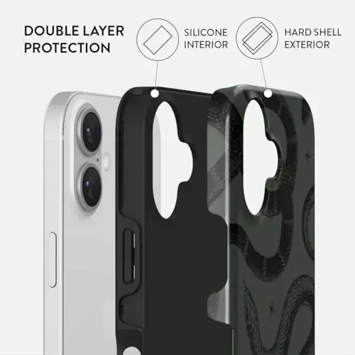 BURGA Phone Case for iPhone 16 - Cute, Trendy, Aesthetic, Pattern Phone Cover, Hard Shell Protection - fits Apple iPhone 16 Case for Women and Men - BURGA (1)