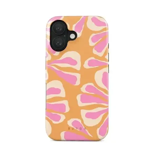 BURGA Phone Case for iPhone 16 - Cute, Trendy, Aesthetic, Pattern Phone Cover, Hard Shell Protection - fits Apple iPhone 16 Case for Women and Men - BURGA