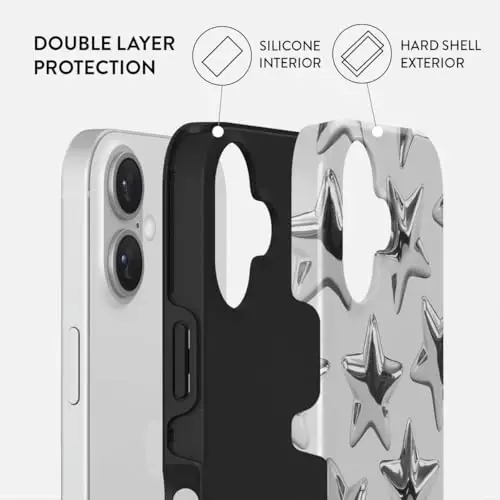 BURGA Phone Case for iPhone 16 - Cute, Trendy, Aesthetic, Pattern Phone Cover, Hard Shell Protection - fits Apple iPhone 16 Case for Women and Men - 2