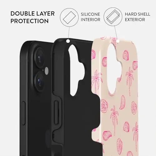 BURGA Phone Case for iPhone 16 - Cute, Trendy, Aesthetic, Pattern Phone Cover, Hard Shell Protection - fits Apple iPhone 16 Case for Women and Men - BURGA (1)