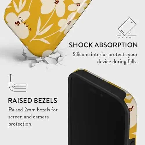 BURGA Phone Case for iPhone 16 - Cute, Trendy, Aesthetic, Pattern Phone Cover, Hard Shell Protection - fits Apple iPhone 16 Case for Women and Men - 4