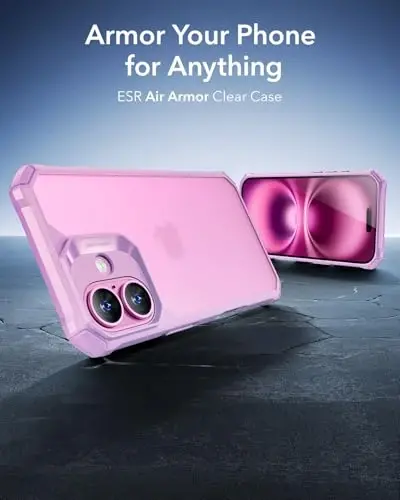 ESR for iPhone 16 Case, Military-Grade Protection with Shock-Absorbing Corners, Scratch-Resistant and Anti-Yellowing Acrylic Back, Slim Protective Phone Case, Air-Armor Series, Frosted Purple - 2