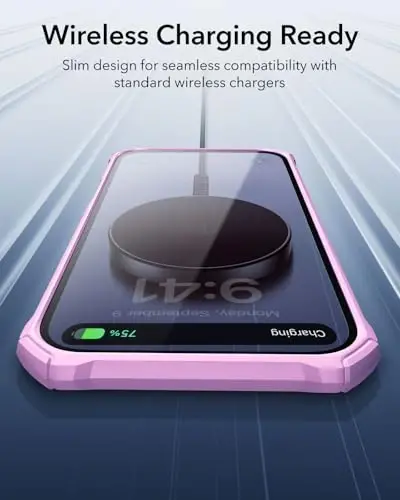 ESR for iPhone 16 Case, Military-Grade Protection with Shock-Absorbing Corners, Scratch-Resistant and Anti-Yellowing Acrylic Back, Slim Protective Phone Case, Air-Armor Series, Frosted Purple - 6