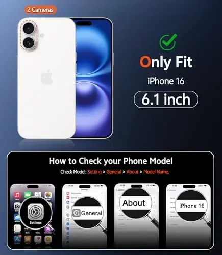 FNTCASE for iPhone 16 Case Matte: Magnetic Phone Cases with Screen Protector Drop Proof Compatible with Magsafe Slim Anti Yellowing Rugged Shockproof Protective Translucent Cell Cover (C-Blue) - 2