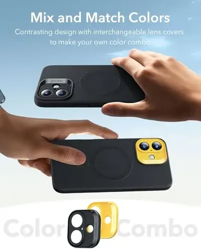 ESR for iPhone16 Case with MagSafe, Supports Magnetic Charging, Smooth & Slim Silicone Case, Shockproof, Full Screen and Camera Protection, Soft Microfiber Lining,Black - 6