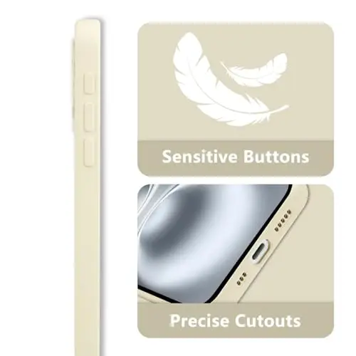 RALEAVO Floral Case for iPhone 16,Liquid Silicone Cover with Cute Flower Branch Pattern for Girls Women Slim Soft Rubber Protective Phone Case for iPhone 16 (6.1