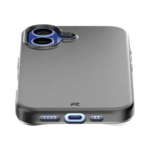 REBEL Air Case for iPhone 16 [Air² Series] Compatible with MagSafe, Strong Magnets, Grippy Sides, Slim & Lightweight TPU Cover, Protective Corners, Raised Lens Ring, 6.1 Inch Phone 2024 (Black) - 4