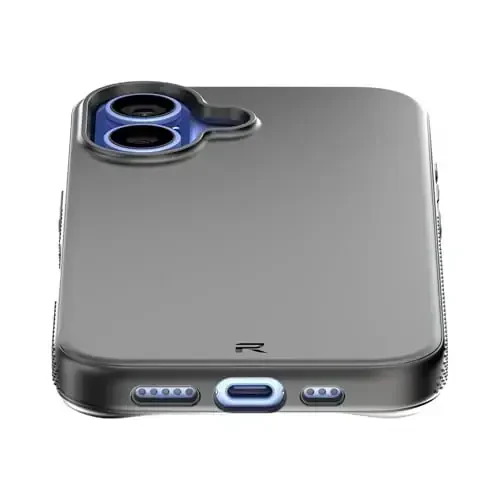 REBEL Air Case for iPhone 16 [Air² Series] Compatible with MagSafe, Strong Magnets, Grippy Sides, Slim & Lightweight TPU Cover, Protective Corners, Raised Lens Ring, 6.1 Inch Phone 2024 (Black) - 4