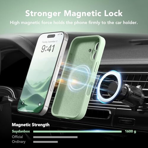 SuydanBox Magnetic for iPhone 16 Case, Compatible with MagSafe, [Full Camera Protection][Screen Protector] Silicone Shockproof Protective Phone Case for iPhone 16 6.1