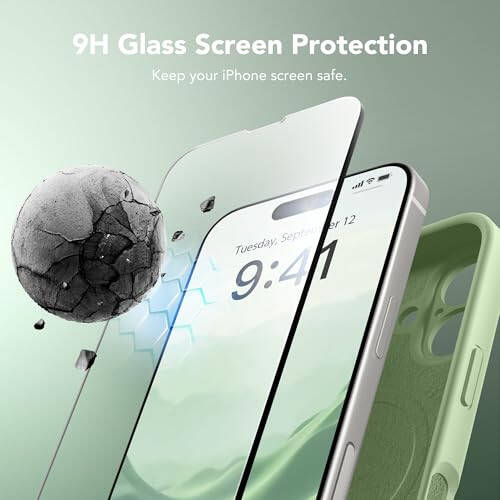 SuydanBox Magnetic for iPhone 16 Case, Compatible with MagSafe, [Full Camera Protection][Screen Protector] Silicone Shockproof Protective Phone Case for iPhone 16 6.1